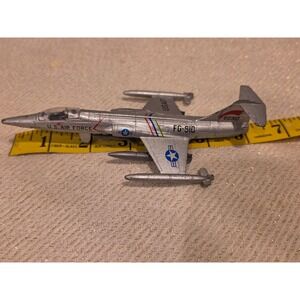 F-104 Starfighter Diecast Toy Airplane US Air Force FG-910 Silver Military Jet